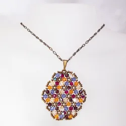 Pendant 65cm - Malvina Oval-Bronze Chain - Pendant 65cm - Laiton bronze